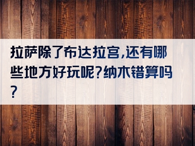 拉萨除了布达拉宫，还有哪些地方好玩呢？纳木错算吗？