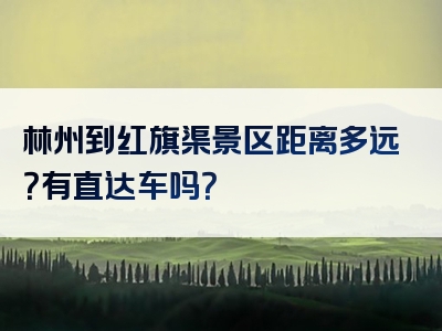 林州到红旗渠景区距离多远？有直达车吗？