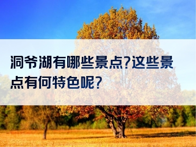 洞爷湖有哪些景点？这些景点有何特色呢？