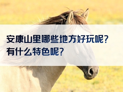 安康山里哪些地方好玩呢？有什么特色呢？