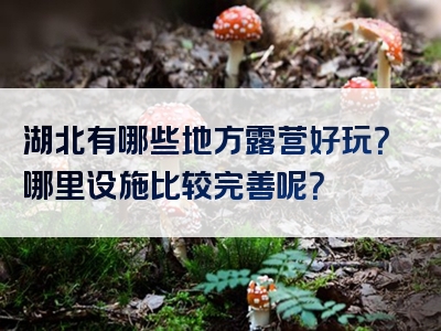 湖北有哪些地方露营好玩？哪里设施比较完善呢？