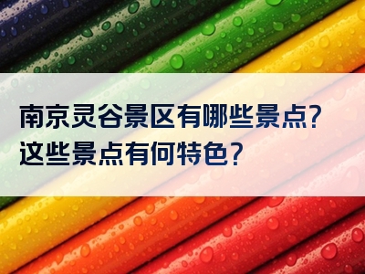 南京灵谷景区有哪些景点？这些景点有何特色？