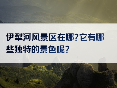 伊犁河风景区在哪？它有哪些独特的景色呢？