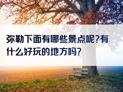 弥勒下面有哪些景点呢？有什么好玩的地方吗？