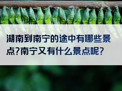 湖南到南宁的途中有哪些景点？南宁又有什么景点呢？