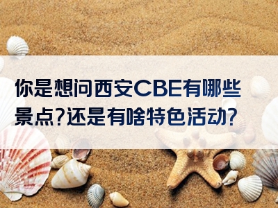 你是想问西安CBE有哪些景点？还是有啥特色活动？