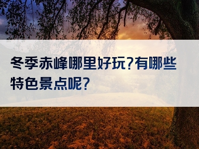 冬季赤峰哪里好玩？有哪些特色景点呢？