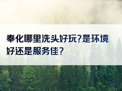 奉化哪里洗头好玩？是环境好还是服务佳？