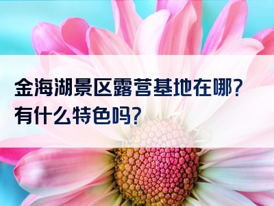 金海湖景区露营基地在哪？有什么特色吗？