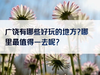 广饶有哪些好玩的地方？哪里最值得一去呢？