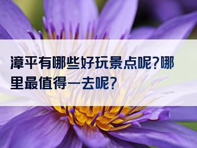 漳平有哪些好玩景点呢？哪里最值得一去呢？