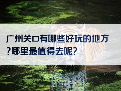 广州关口有哪些好玩的地方？哪里最值得去呢？