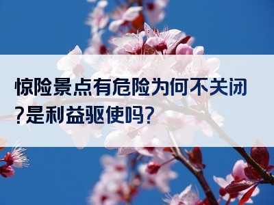 惊险景点有危险为何不关闭？是利益驱使吗？