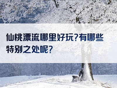 仙桃漂流哪里好玩？有哪些特别之处呢？