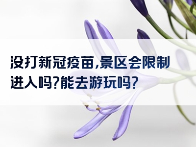 没打新冠疫苗，景区会限制进入吗？能去游玩吗？