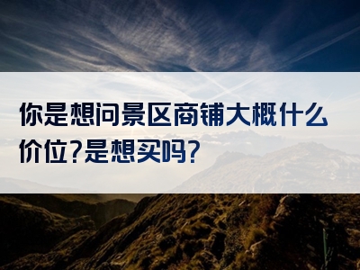 你是想问景区商铺大概什么价位？是想买吗？