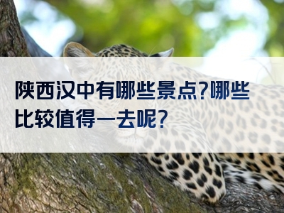 陕西汉中有哪些景点？哪些比较值得一去呢？