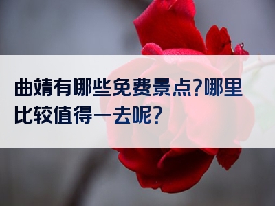 曲靖有哪些免费景点？哪里比较值得一去呢？