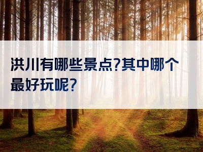 洪川有哪些景点？其中哪个最好玩呢？