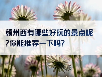 赣州西有哪些好玩的景点呢？你能推荐一下吗？