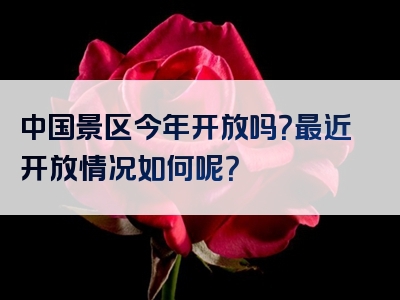 中国景区今年开放吗？最近开放情况如何呢？