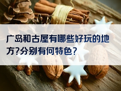 广岛和古屋有哪些好玩的地方？分别有何特色？