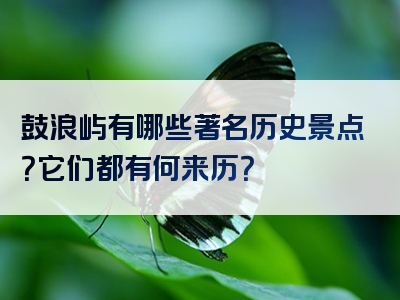 鼓浪屿有哪些著名历史景点？它们都有何来历？