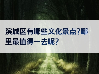 滨城区有哪些文化景点？哪里最值得一去呢？