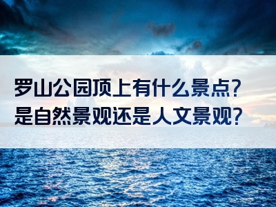 罗山公园顶上有什么景点？是自然景观还是人文景观？