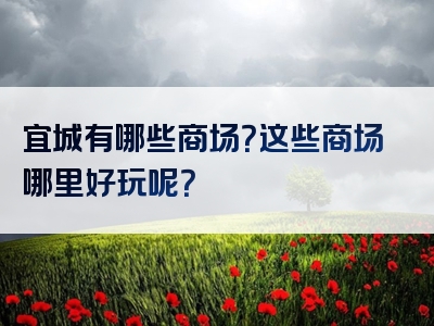 宜城有哪些商场？这些商场哪里好玩呢？