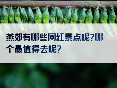 燕郊有哪些网红景点呢？哪个最值得去呢？