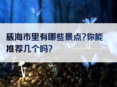 威海市里有哪些景点？你能推荐几个吗？