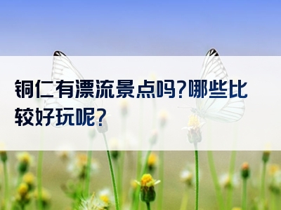 铜仁有漂流景点吗？哪些比较好玩呢？