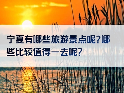 宁夏有哪些旅游景点呢？哪些比较值得一去呢？