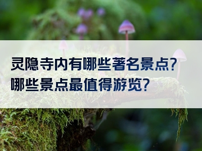 灵隐寺内有哪些著名景点？哪些景点最值得游览？