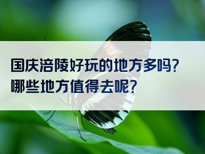 国庆涪陵好玩的地方多吗？哪些地方值得去呢？