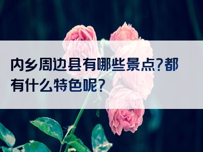 内乡周边县有哪些景点?都有什么特色呢?