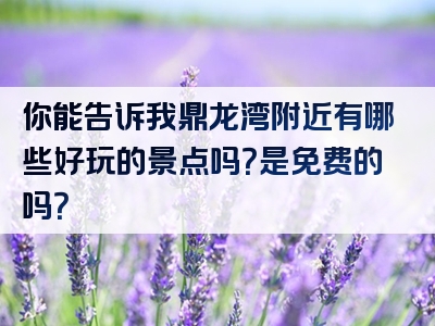 你能告诉我鼎龙湾附近有哪些好玩的景点吗？是免费的吗？