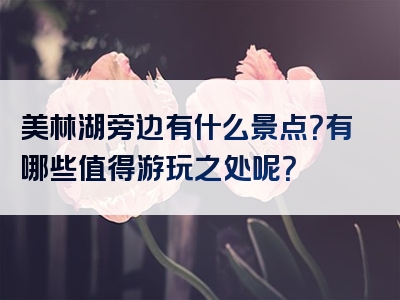 美林湖旁边有什么景点？有哪些值得游玩之处呢？