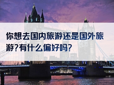 你想去国内旅游还是国外旅游？有什么偏好吗？