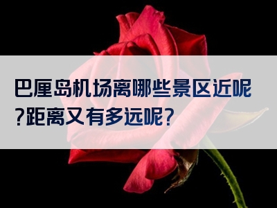 巴厘岛机场离哪些景区近呢？距离又有多远呢？