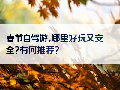 春节自驾游，哪里好玩又安全？有何推荐？