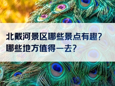 北戴河景区哪些景点有趣？哪些地方值得一去？