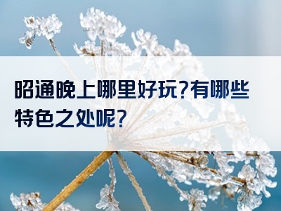 昭通晚上哪里好玩？有哪些特色之处呢？