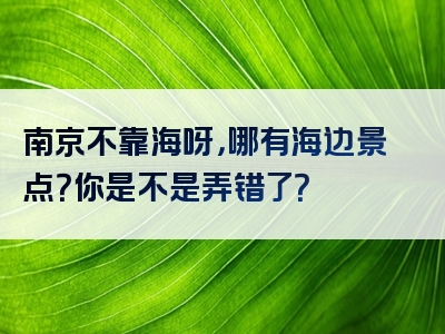 南京不靠海呀，哪有海边景点？你是不是弄错了？