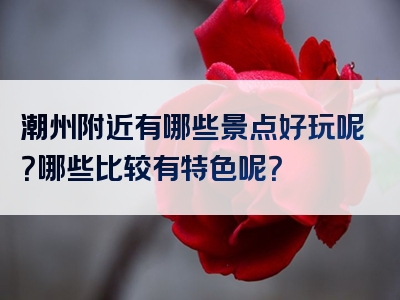 潮州附近有哪些景点好玩呢？哪些比较有特色呢？