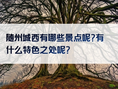 随州城西有哪些景点呢？有什么特色之处呢？