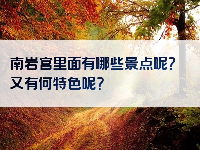 南岩宫里面有哪些景点呢？又有何特色呢？