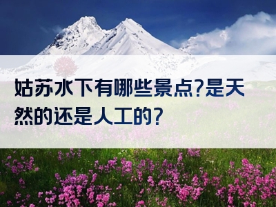 姑苏水下有哪些景点？是天然的还是人工的？