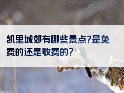 凯里城郊有哪些景点？是免费的还是收费的？